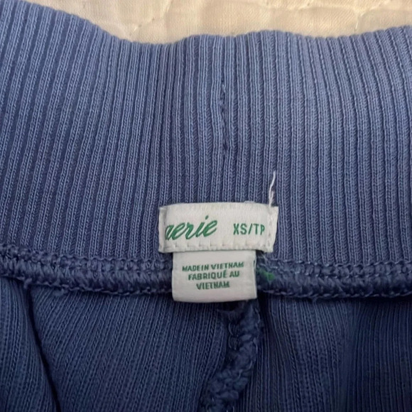 Aerie Blue Ribbed Sweat Shorts Size xs - Picture 3 of 5